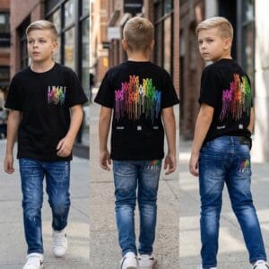Blugi + Tricou 2 Piese AMI Black