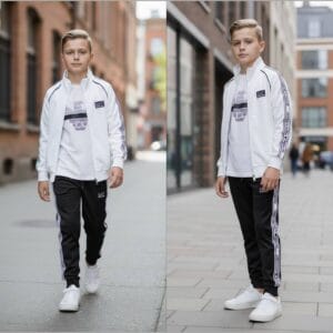 Set EA7 3 Piese White
