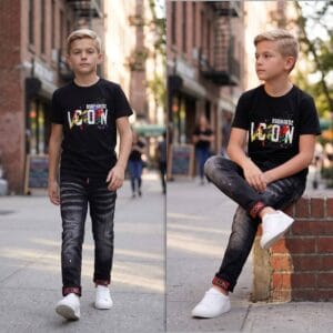 Blugi + Tricou 2 Piese ICN Black