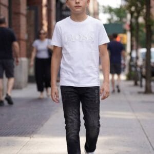 Blugi + Tricou 2 Piese BO White